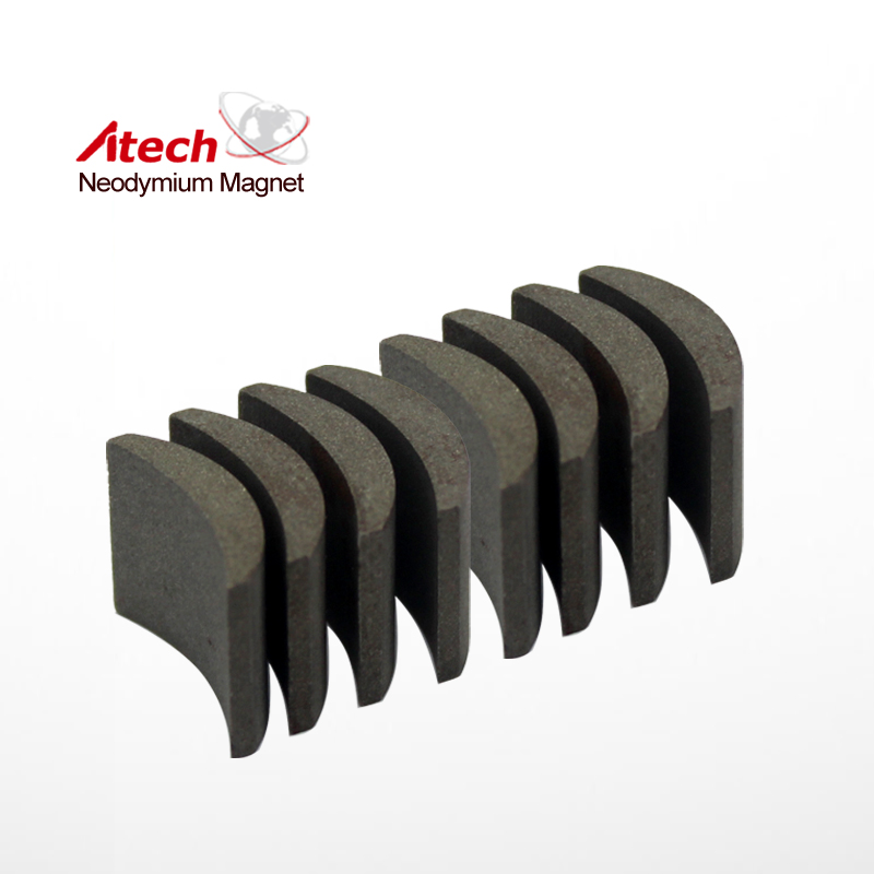 Uncoated N45SH Neodymium Magnet Arc