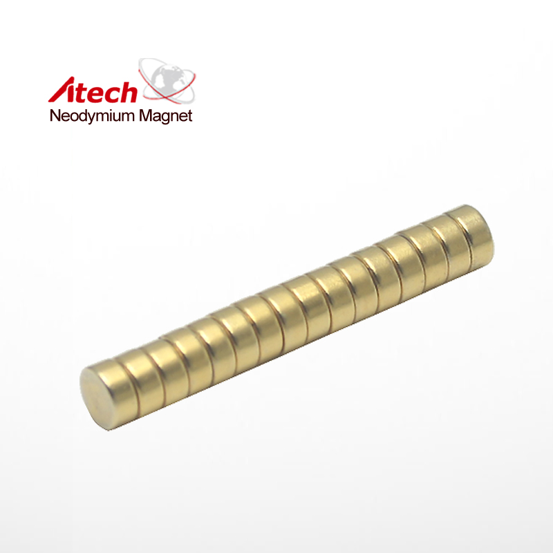Gold Coated N48H Neodymium Magnet Disc