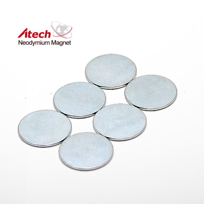 Zinc Coated N45H Neodymium Magnet Disc
